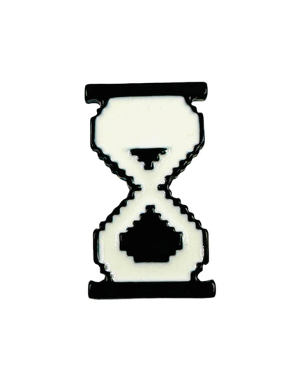 Pixel Hourglass Pin Badge