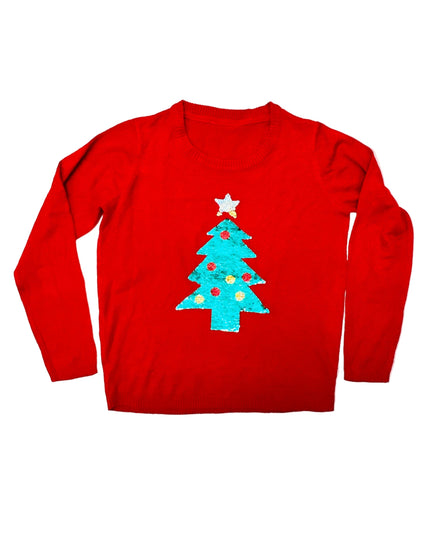 Vintage Christmas Sweater - Glittery Christmas Tree