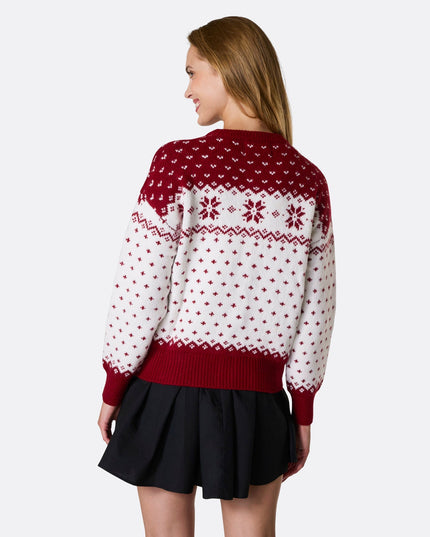 Women's Red Christmas Cardigan