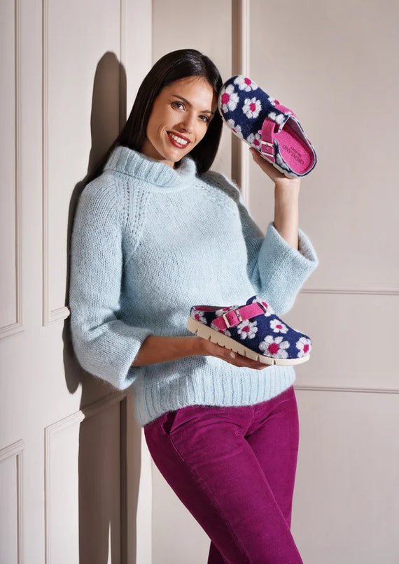 Grünland HATE Women's Slippers - Blue | Cozy and Stylish for Christmas