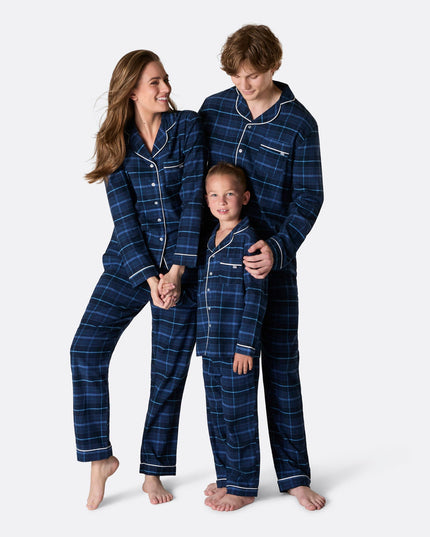 Børn Blå Flannel Pyjamas