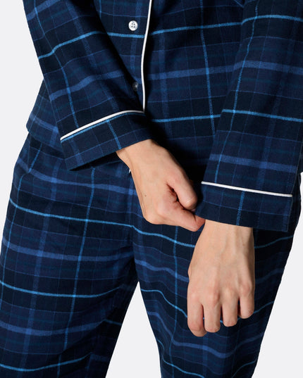 Blå Flannel Familie Pyjamas