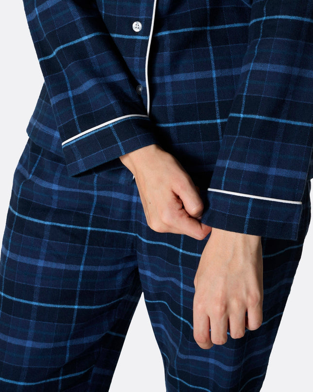 Blå Flannel Familie Pyjamas