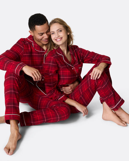 Family Red Flannel Christmas Pajamas