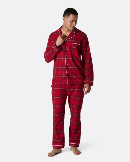 Rød Flannel Familie Jule Pyjamas