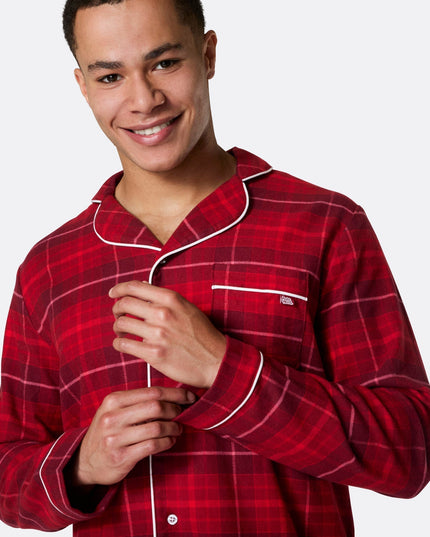 Rød Flannel Familie Jule Pyjamas