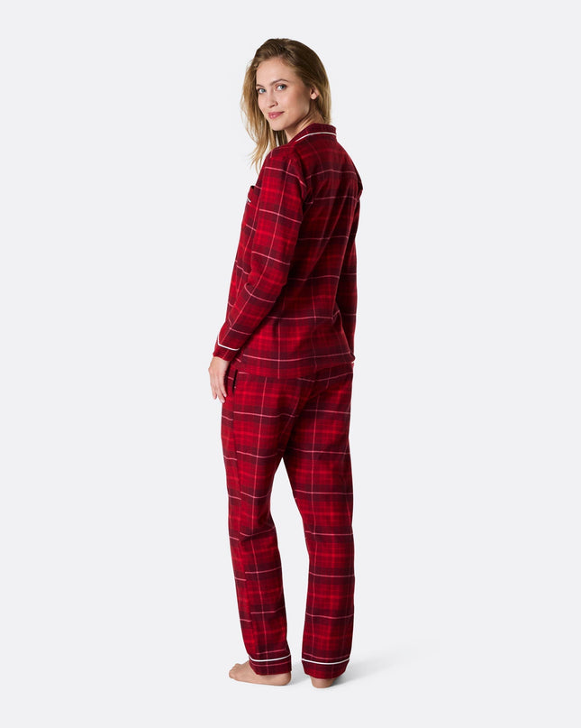 Women's Red Flannel Christmas Pyjamas