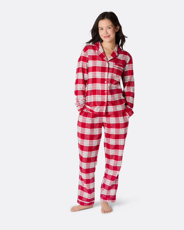 Red Flannel Christmas Pajamas for Women