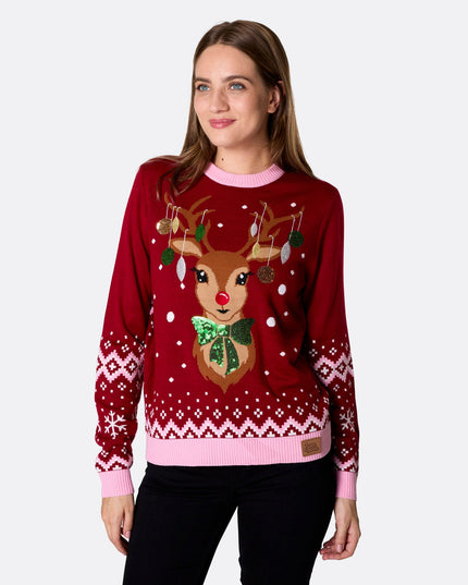Women's Reindeer Christmas Sweater