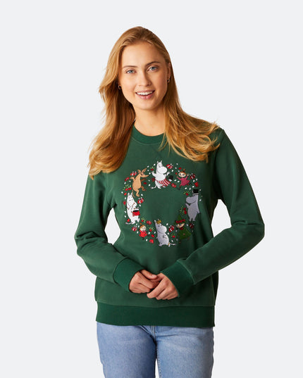 Women's Moomin Green Christmas Sweatshirt