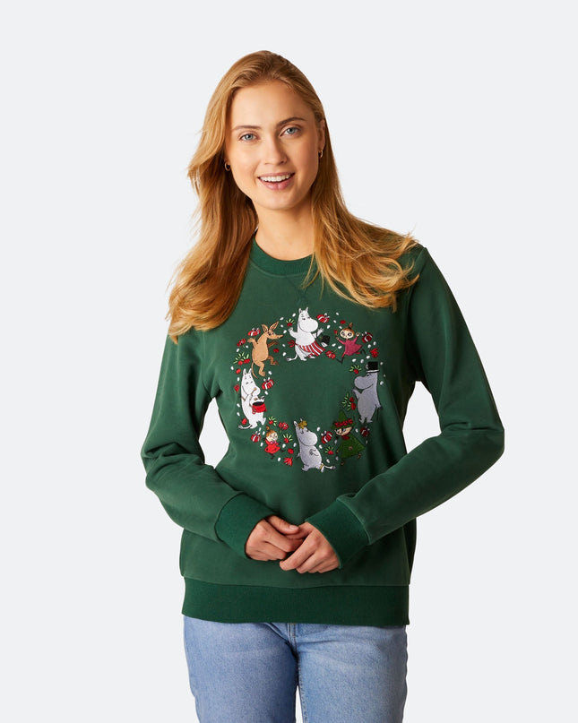 Women's Moomin Green Christmas Sweatshirt