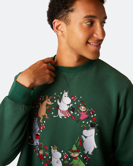 Men's Moomin Green Christmas Sweatshirt