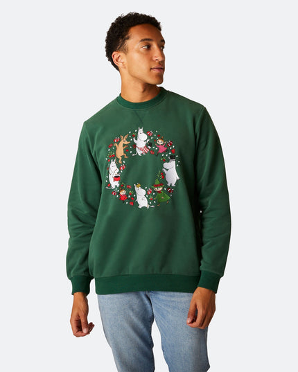 Men's Moomin Green Christmas Sweatshirt
