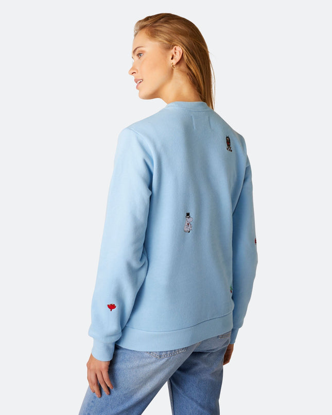 Women's Moomin Blue Christmas Sweatshirt - Cozy Holiday Style