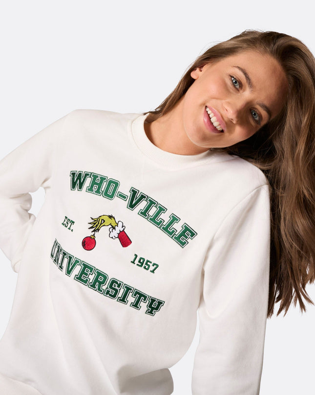 Kvinders Who-Ville Universitet Sweatshirt til Juleglæde