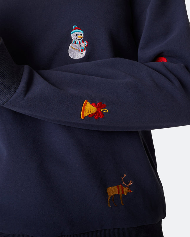 Blue College Men's Christmas Sweater