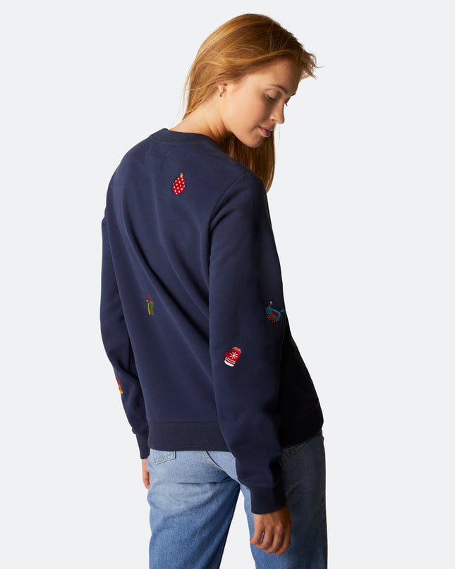 Blue College Women's Christmas Sweater