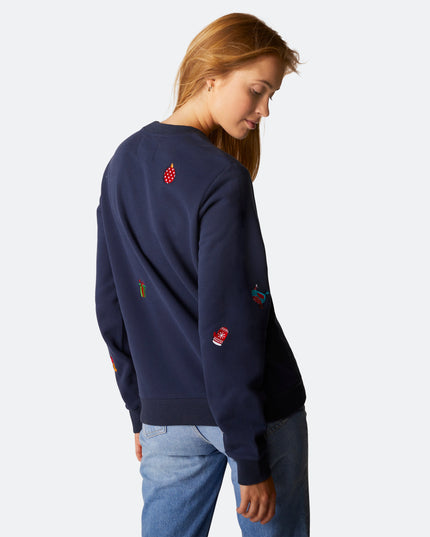 Blå College Juletrøje til kvinder