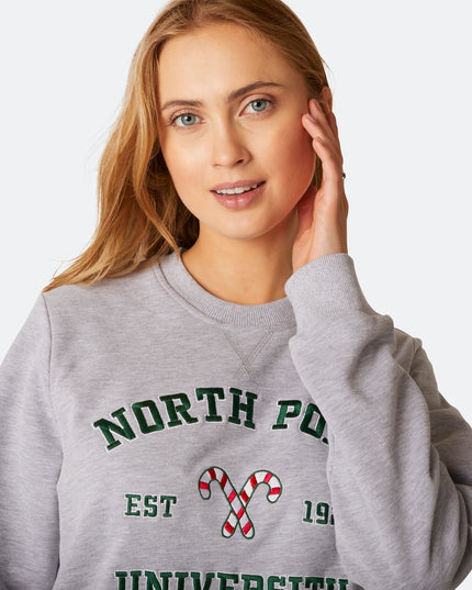 Women's North Pole University Christmas Sweat Set