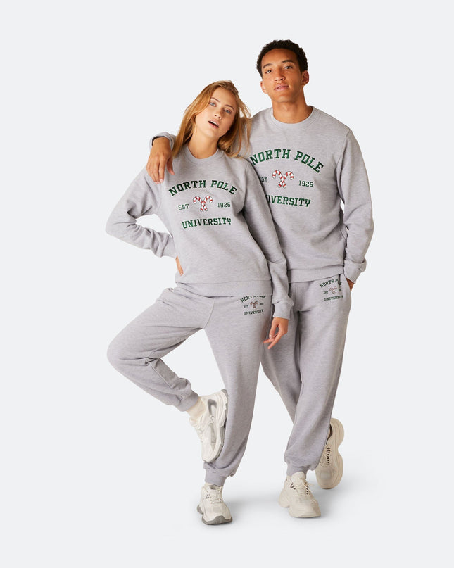 Women's North Pole University Christmas Sweat Set