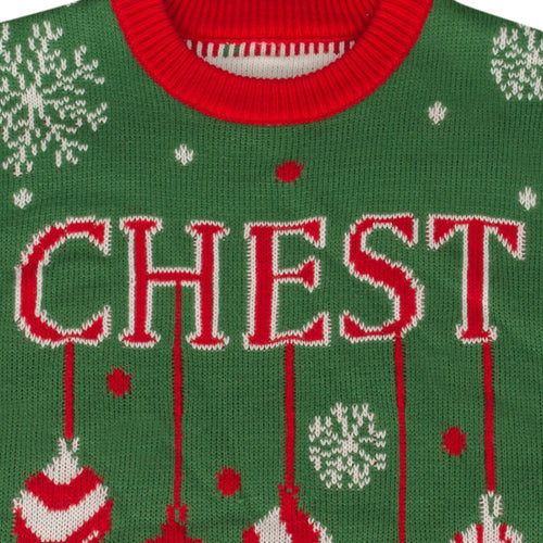 Chest and Nuts Snowflakes Ugly Christmas Sweater