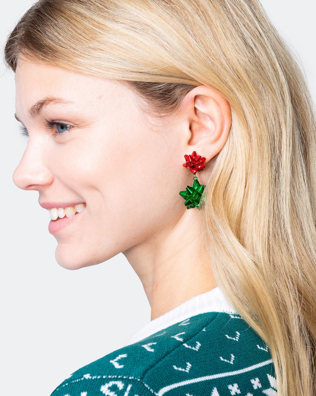 Christmas Ribbon Earrings