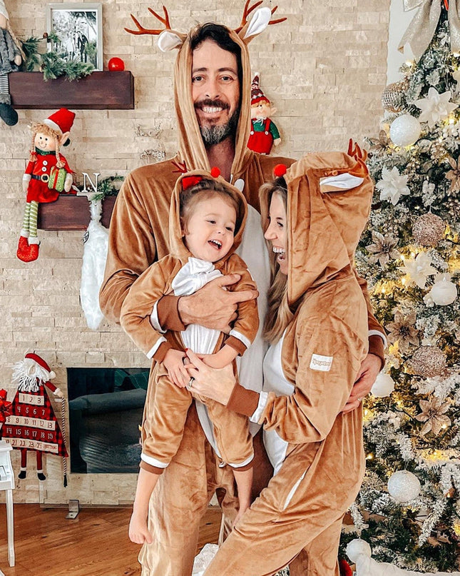 Matching Rudolph Family Jumpsuits