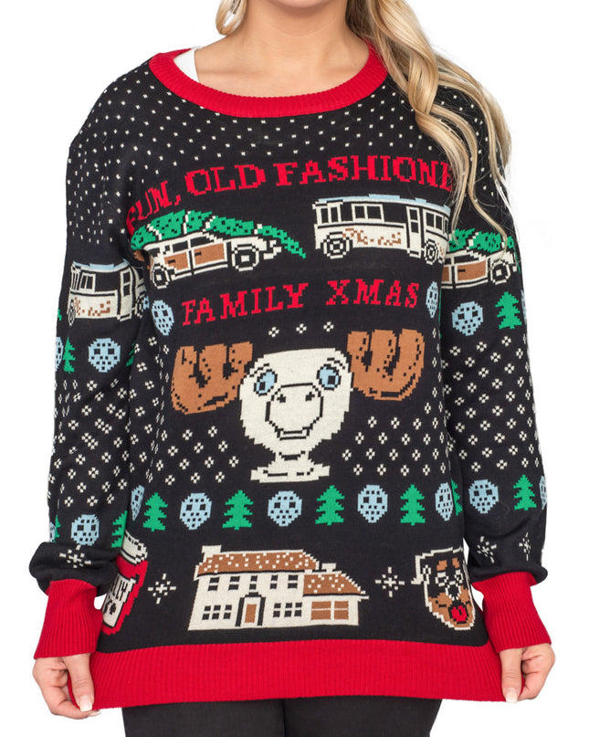 Women's Christmas Vacation Old-Fashioned Family Sweater