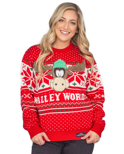 Suéter feo de Navidad "Marty Moose" para mujeres