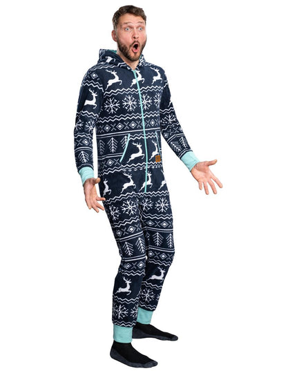 Fair Isle Grim Jule Union Suit Pyjamas til Voksne