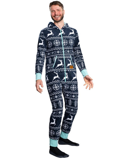 Fair Isle Grim Jule Union Suit Pyjamas til Voksne