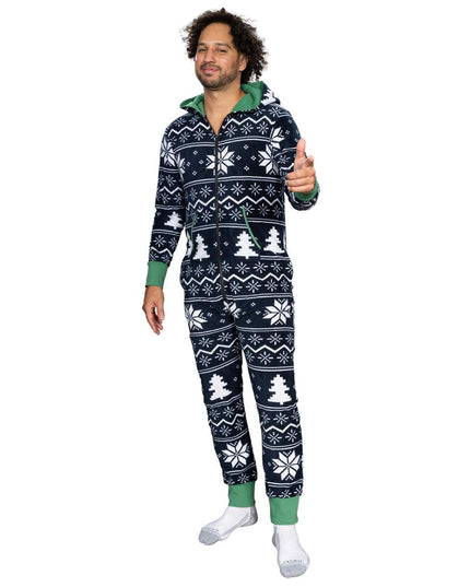 Fair Isle Grim Jule Union Suit Pyjamas til Voksne