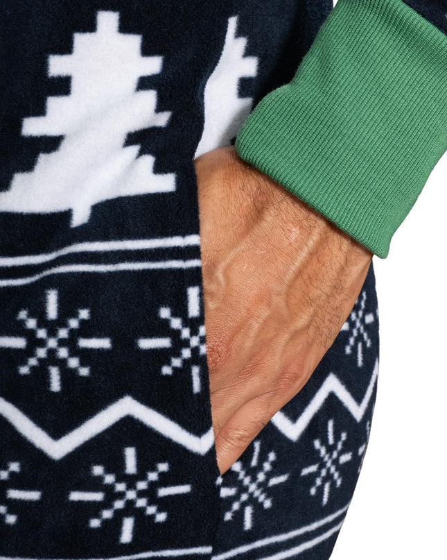 Ugly Christmas Sweater Fair Isle Adult Union Suit Pajamas
