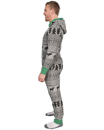 Fair Isle Grim Jule Union Suit Pyjamas til Voksne