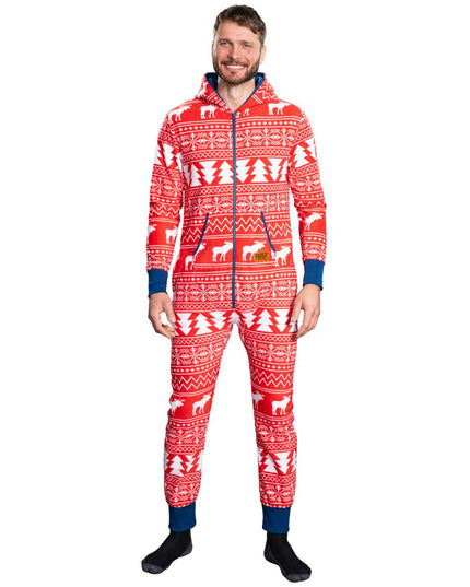 Fair Isle Grim Jule Union Suit Pyjamas til Voksne