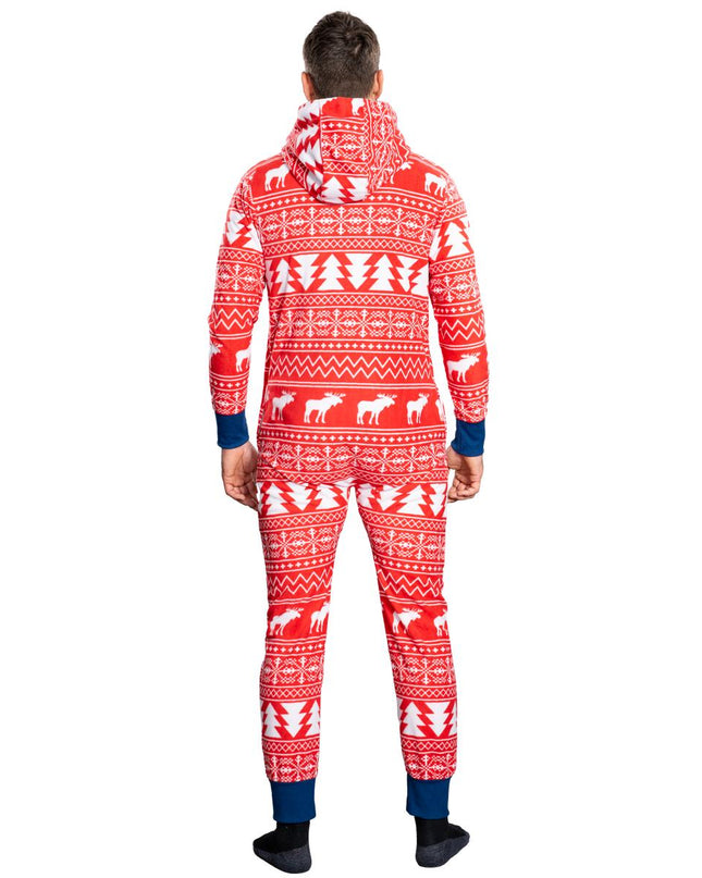 Ugly Christmas Sweater Fair Isle Adult Union Suit Pajamas