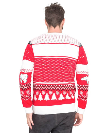 Suéter feo de Coca-Cola Oso Polar Árboles para Hombres