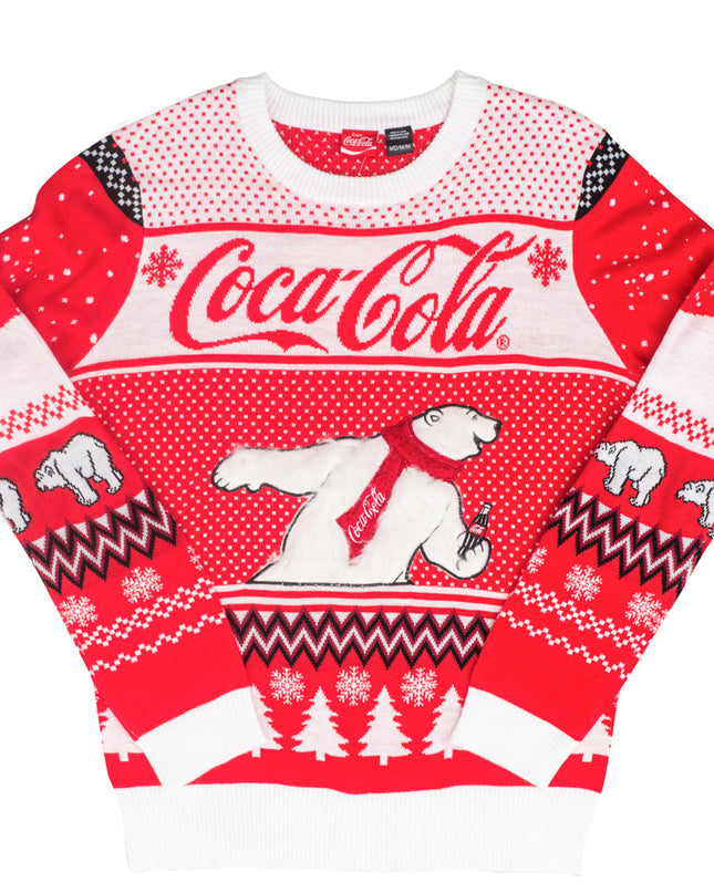 Coca-Cola Polar Bear Trees Ugly Christmas Sweater for Men