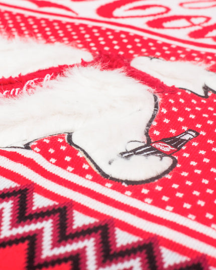 Suéter feo de Coca-Cola Oso Polar Árboles para Hombres