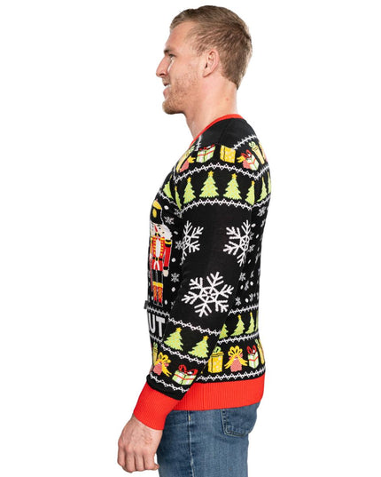 Suéter feo de Crack Deez Nuts Nutcracker Santa