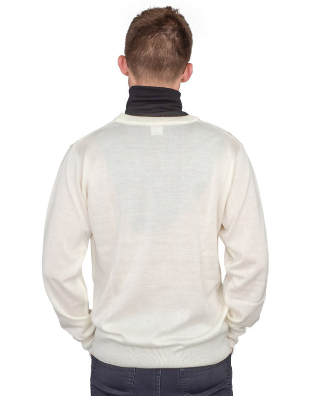 Crazy Cousin Eddie V-Neck Sweater with Black Dickey