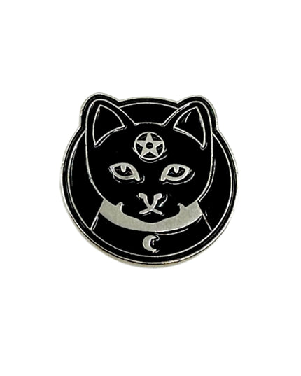 Dark Cat Pin - Mysterious Jewelry for Cat Lovers