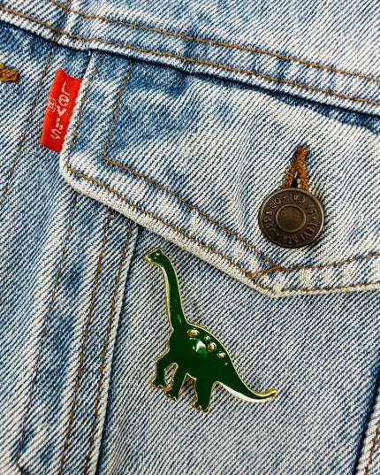 Brooch - Brachiosaurus | Green Dinosaur Accessories for Women