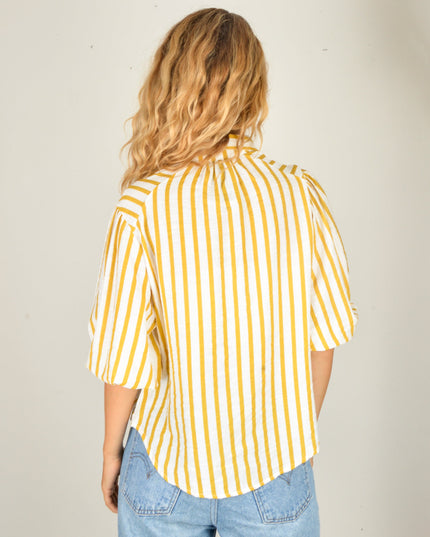 Lemon Striped Blouse