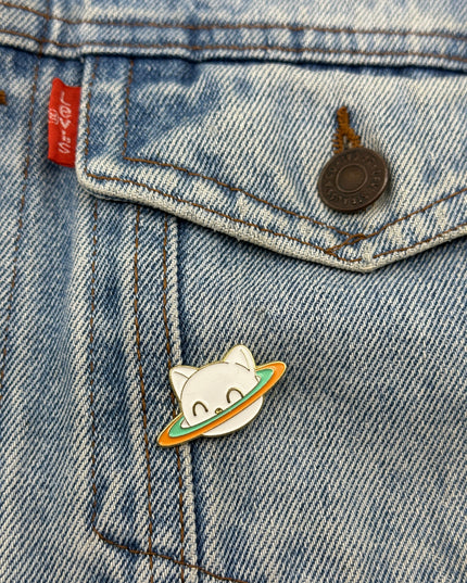 Planet Cat Pin - Cosmic Accessory for Cat Fans