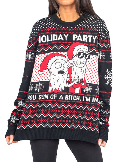 Rick & Morty Son of a B Holiday Sweater