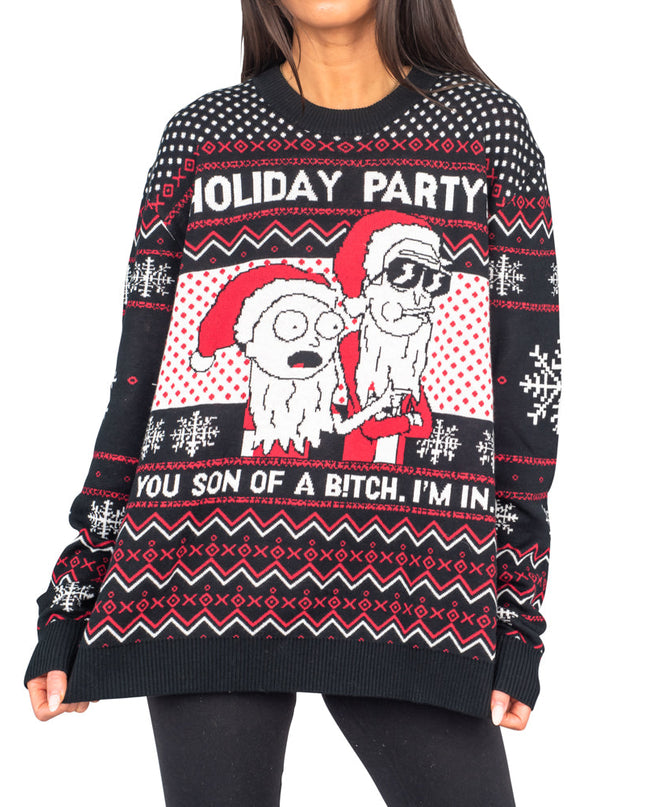 Rick & Morty Son of a B Holiday Sweater