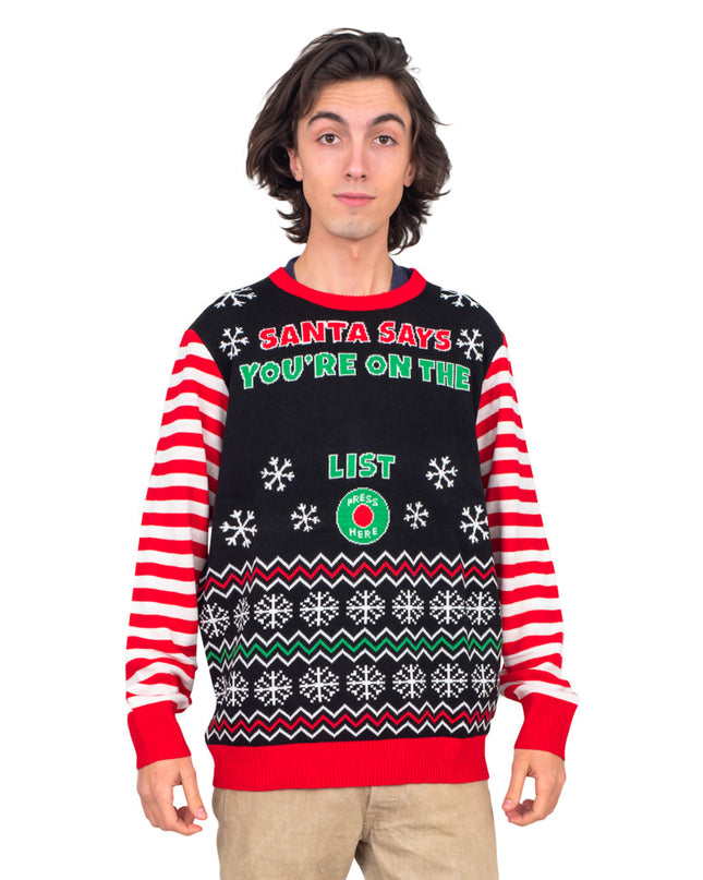 Santa Says Interactive LED Christmas Sweater