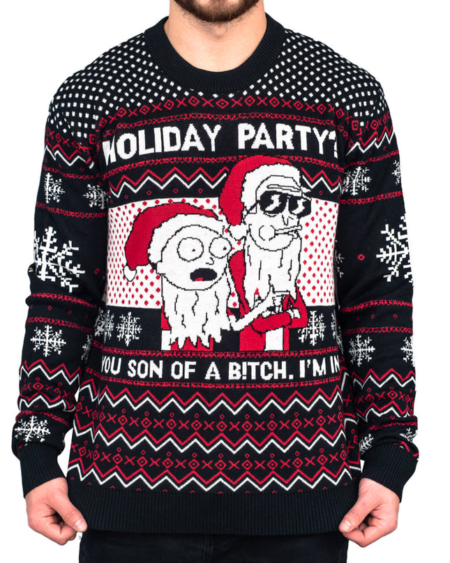 Rick & Morty Son of a B Holiday Sweater