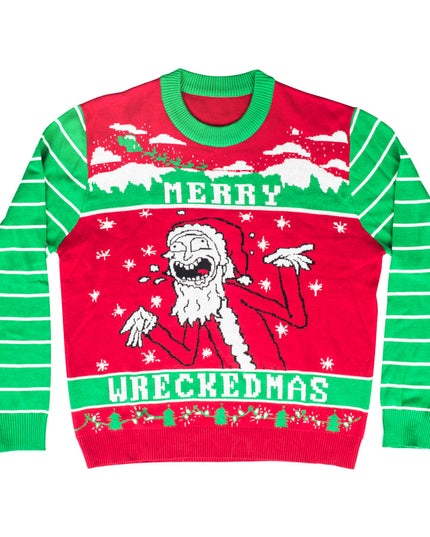 Rick & Morty Merry Wreckedmas Ugly Christmas Sweater